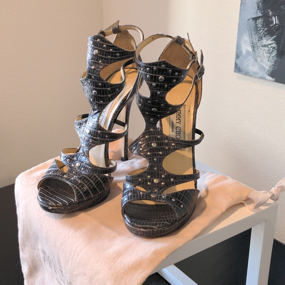 Jimmy Choo Mostyn Stiletto Strappy Sandals